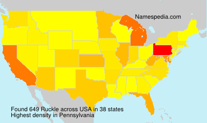 Surname Ruckle in USA Surname Ruckle in USA