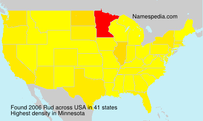 Surname Rud in USA Surname Rud in USA