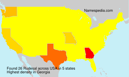 Surname Rudesal in USA Surname Rudesal in USA