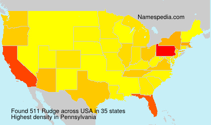 Surname Rudge in USA Surname Rudge in USA