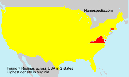 Surname Rudinas in USA