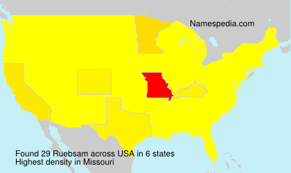 Surname Ruebsam in USA