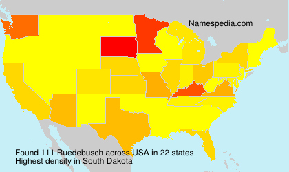 Surname Ruedebusch in USA Surname Ruedebusch in USA