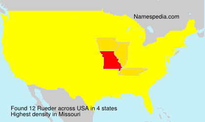 Surname Rueder in USA Surname Rueder in USA