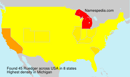 Surname Ruedger in USA Surname Ruedger in USA