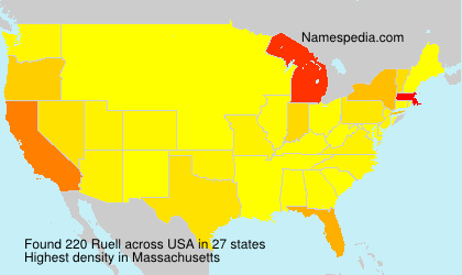 Surname Ruell in USA Surname Ruell in USA