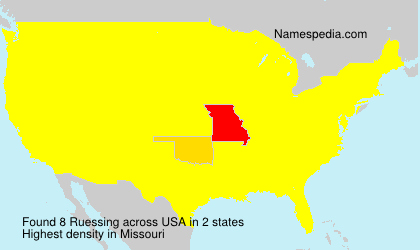 Surname Ruessing in USA Surname Ruessing in USA