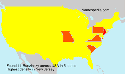 Surname Ruezinsky in USA Surname Ruezinsky in USA