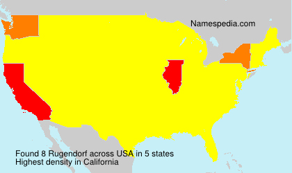 Surname Rugendorf in USA Surname Rugendorf in USA