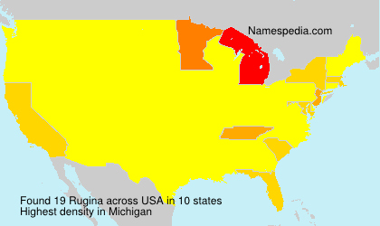 Surname Rugina in USA Surname Rugina in USA