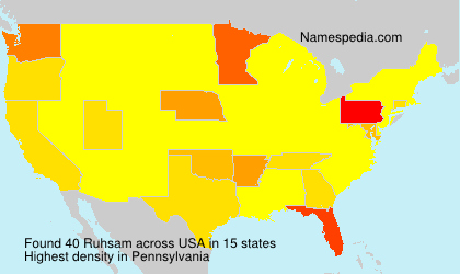 Surname Ruhsam in USA