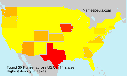 Surname Ruhser in USA Surname Ruhser in USA