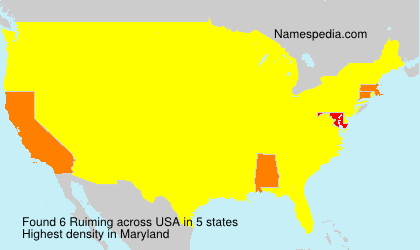 Surname Ruiming in USA Surname Ruiming in USA