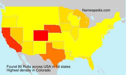 Surname Rulla in USA Surname Rulla in USA