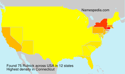 Surname Rulnick in USA Surname Rulnick in USA