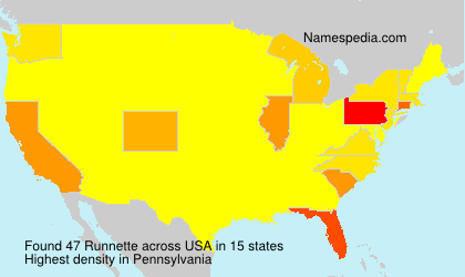 Surname Runnette in USA Surname Runnette in USA