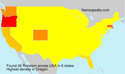 Surname Runstein in USA Surname Runstein in USA
