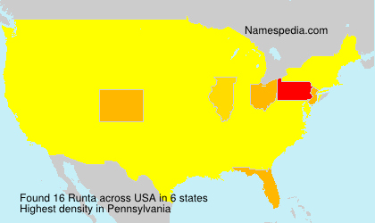 Surname Runta in USA Surname Runta in USA