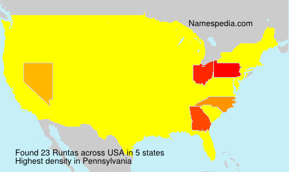 Surname Runtas in USA Surname Runtas in USA