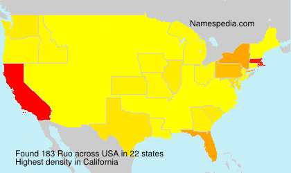 Surname Ruo in USA Surname Ruo in USA