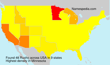 Surname Ruoho in USA Surname Ruoho in USA