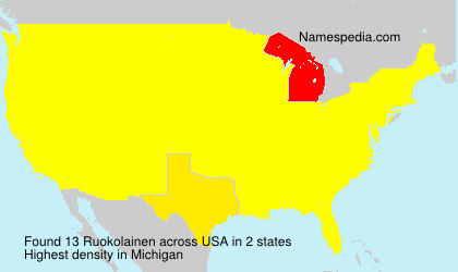 Surname Ruokolainen in USA Surname Ruokolainen in USA