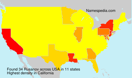 Surname Rusanov in USA Surname Rusanov in USA