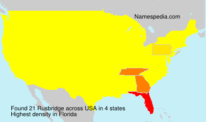 Surname Rusbridge in USA Surname Rusbridge in USA