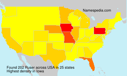 Surname Ruser in USA Surname Ruser in USA