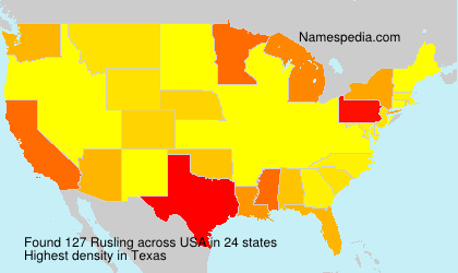Surname Rusling in USA Surname Rusling in USA