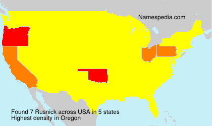 Surname Rusnick in USA Surname Rusnick in USA
