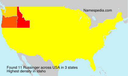Surname Russinger in USA Surname Russinger in USA