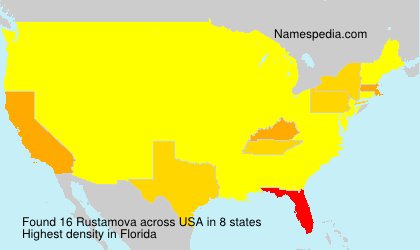 Surname Rustamova in USA Surname Rustamova in USA