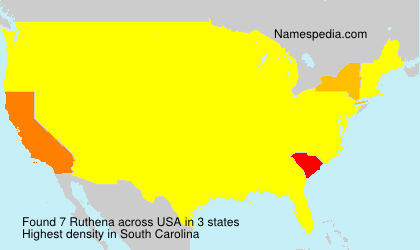 Surname Ruthena in USA Surname Ruthena in USA