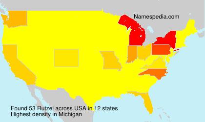 Surname Rutzel in USA Surname Rutzel in USA