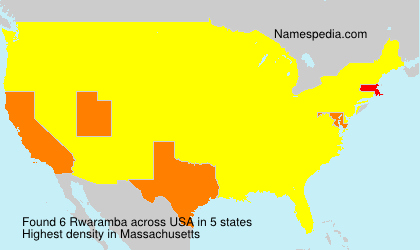 Surname Rwaramba in USA Surname Rwaramba in USA