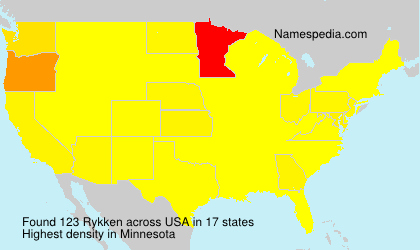 Surname Rykken in USA Surname Rykken in USA