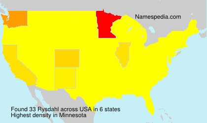Surname Rysdahl in USA Surname Rysdahl in USA