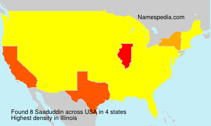 Surname Saaduddin in USA