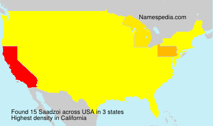 Surname Saadzoi in USA Surname Saadzoi in USA