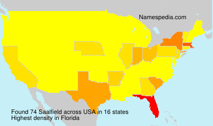 Surname Saalfield in USA Surname Saalfield in USA