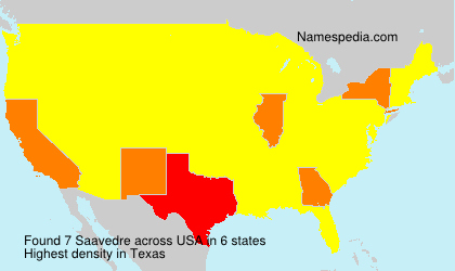 Surname Saavedre in USA