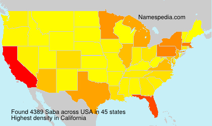 Surname Saba in USA Surname Saba in USA
