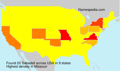 Surname Sabadell in USA Surname Sabadell in USA