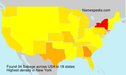 Surname Sabage in USA Surname Sabage in USA