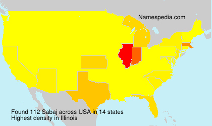 Surname Sabaj in USA Surname Sabaj in USA