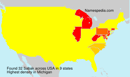 Surname Sabak in USA Surname Sabak in USA