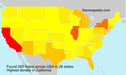 Surname Sabal in USA Surname Sabal in USA