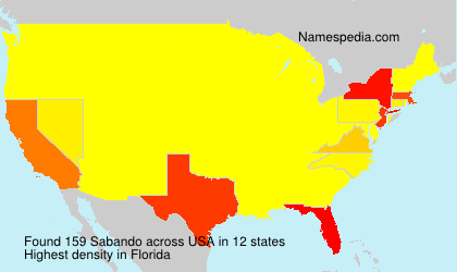 Surname Sabando in USA Surname Sabando in USA