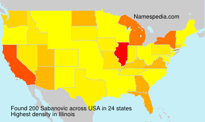 Surname Sabanovic in USA Surname Sabanovic in USA